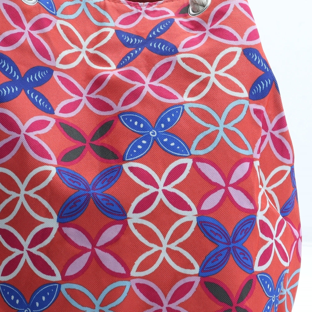 Clarins Womens Multicoloured Floral Polyester Top Handle Bag Size Large