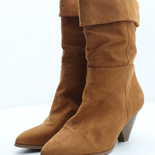 George Womens Orange Polyurethane Bootie Boot UK