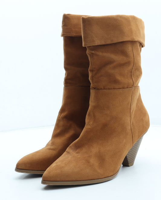 George Womens Orange Polyurethane Bootie Boot UK