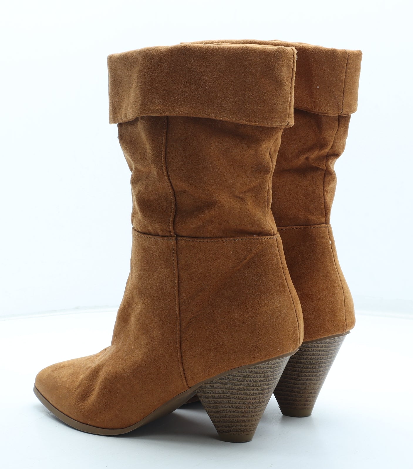 George Womens Orange Polyurethane Bootie Boot UK