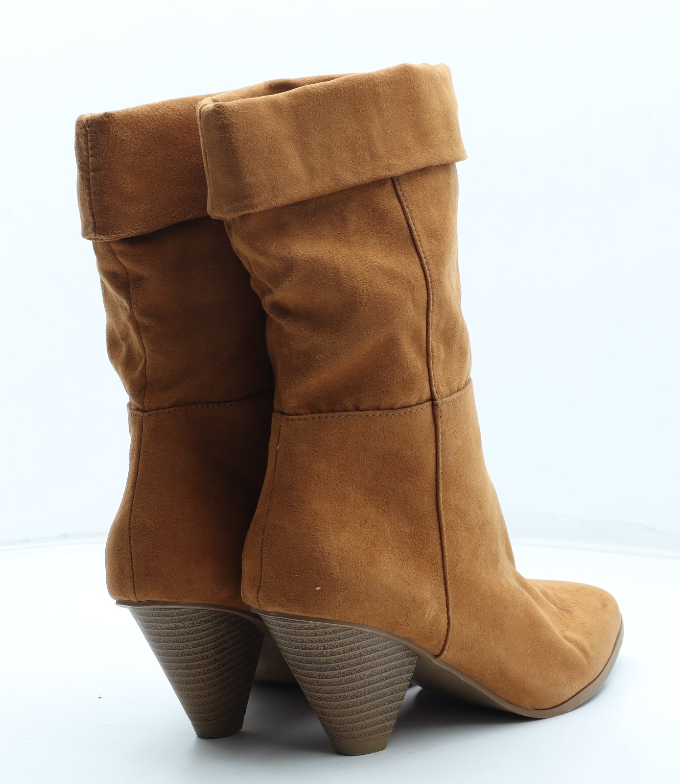 George Womens Orange Polyurethane Bootie Boot UK