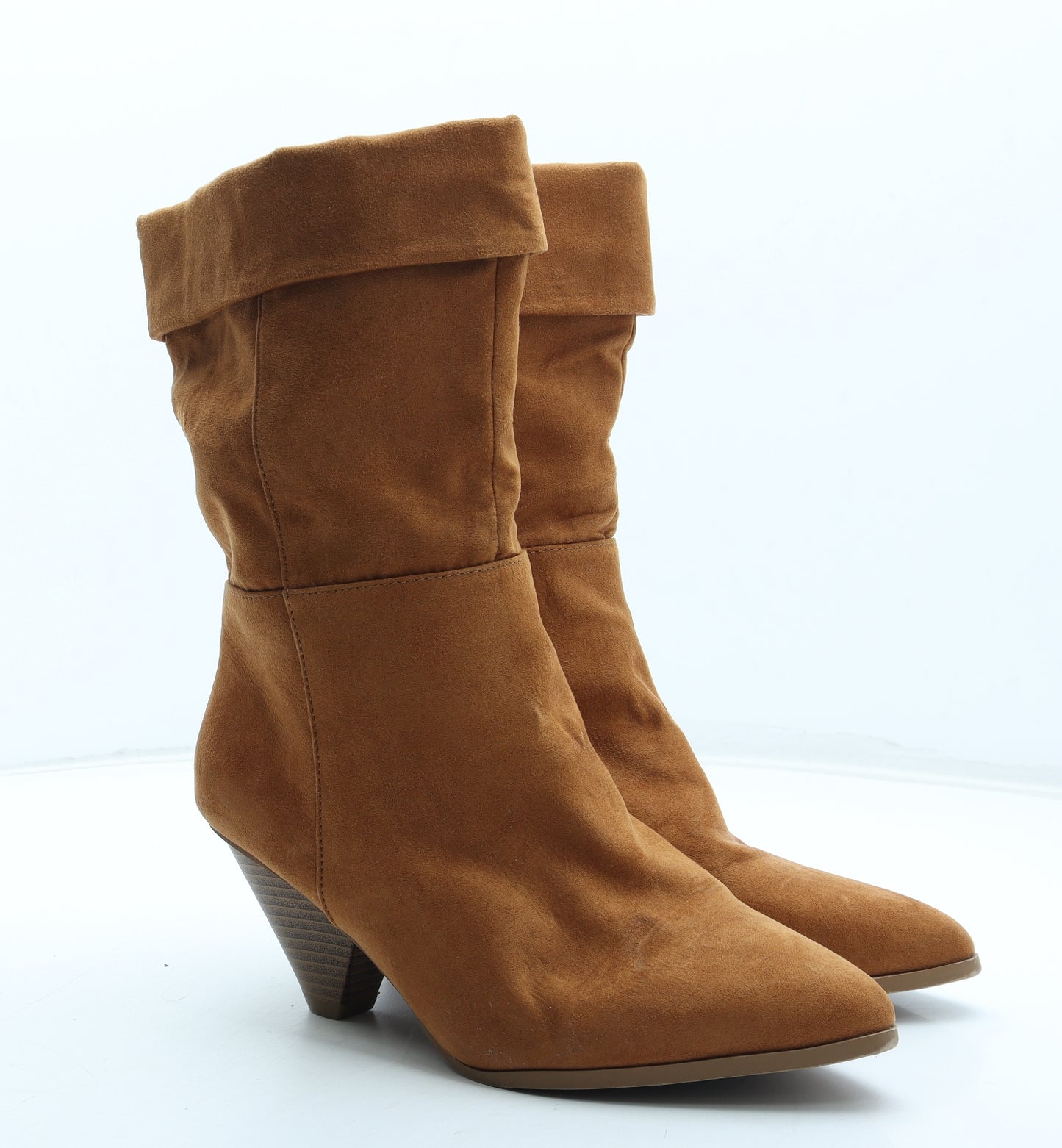 George Womens Orange Polyurethane Bootie Boot UK