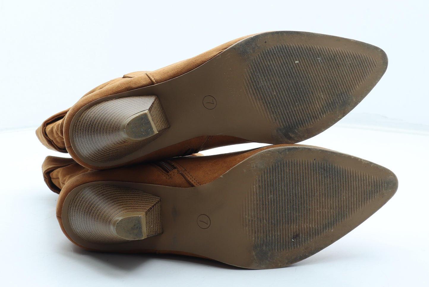 George Womens Orange Polyurethane Bootie Boot UK