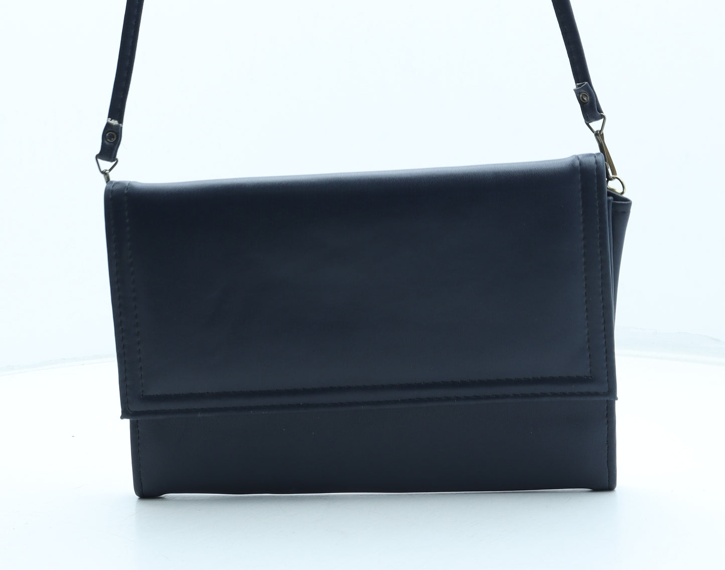 Preworn Womens Blue Polyurethane Crossbody Size Small