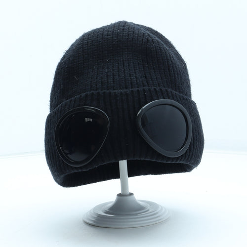 Preworn Mens Black Acrylic Beanie One Size