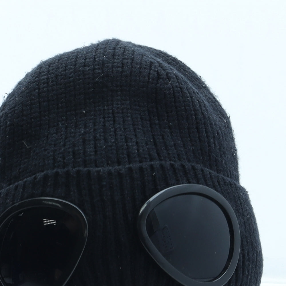 Preworn Mens Black Acrylic Beanie One Size