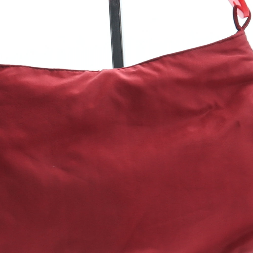 Accessorize Womens Red Floral Polyester Top Handle Bag Size Small