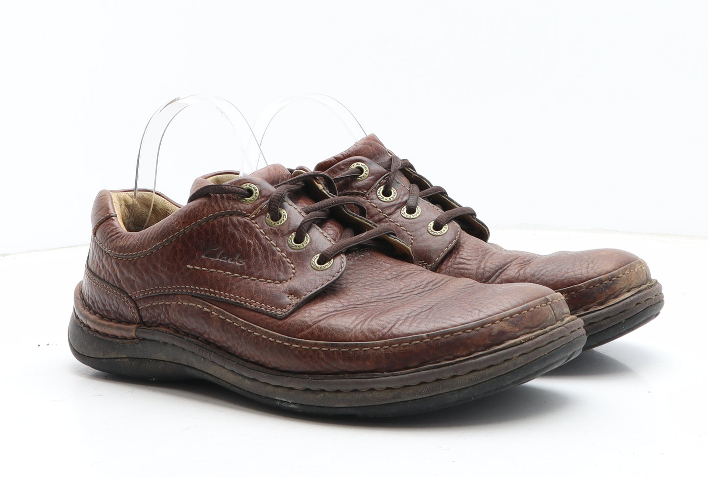 Clarks Mens Brown Leather Boat Shoe Casual UK 9.5