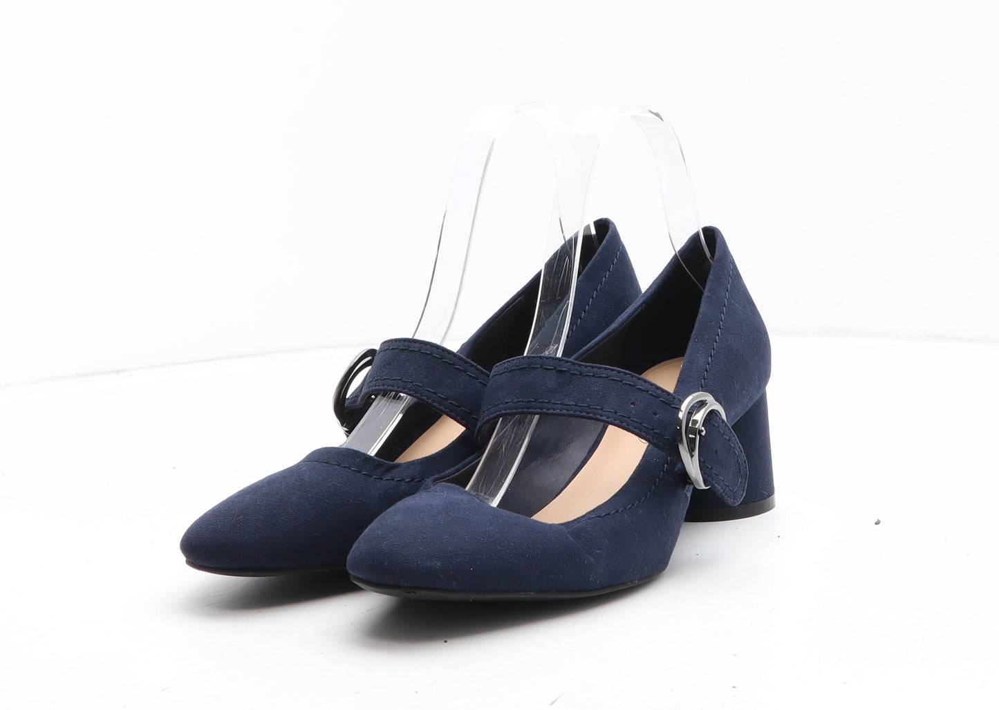 Principles Womens Blue Synthetic Court Heel UK - Mary Jane Style