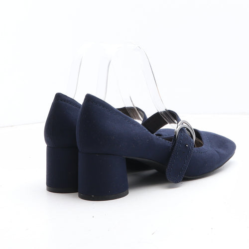 Principles Womens Blue Synthetic Court Heel UK - Mary Jane Style