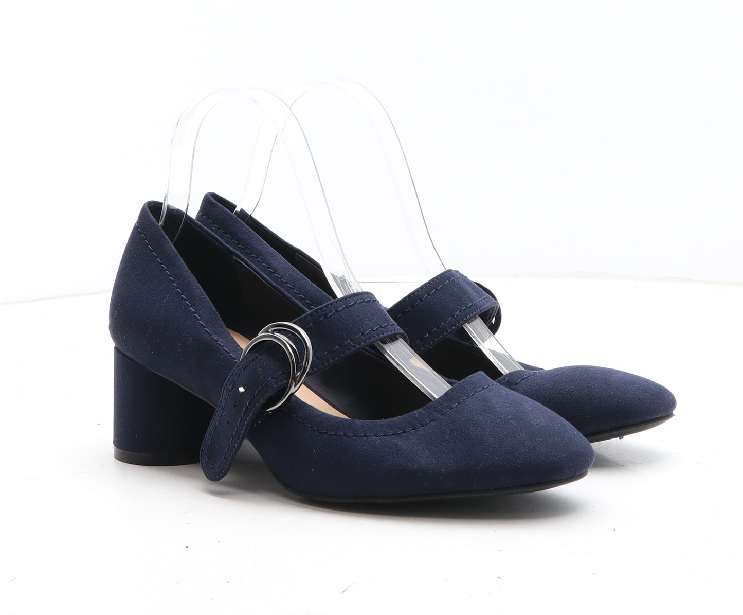 Principles Womens Blue Synthetic Court Heel UK - Mary Jane Style