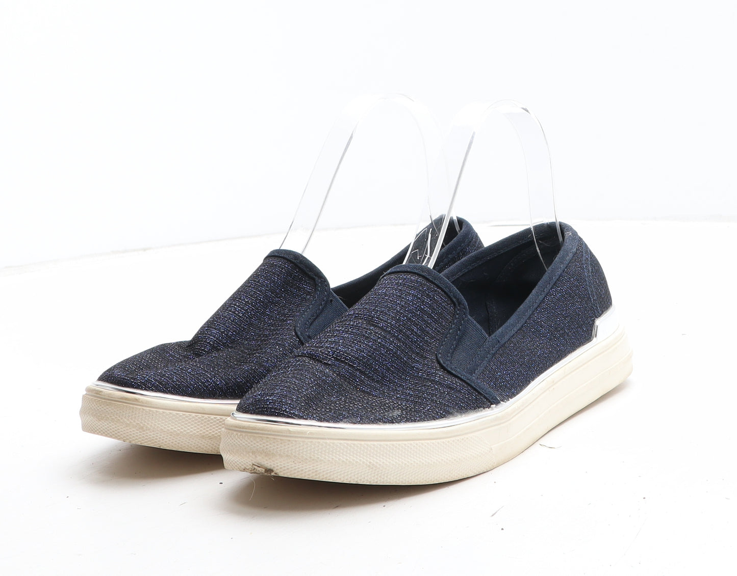 F&F Womens Blue Synthetic Trainer Casual UK