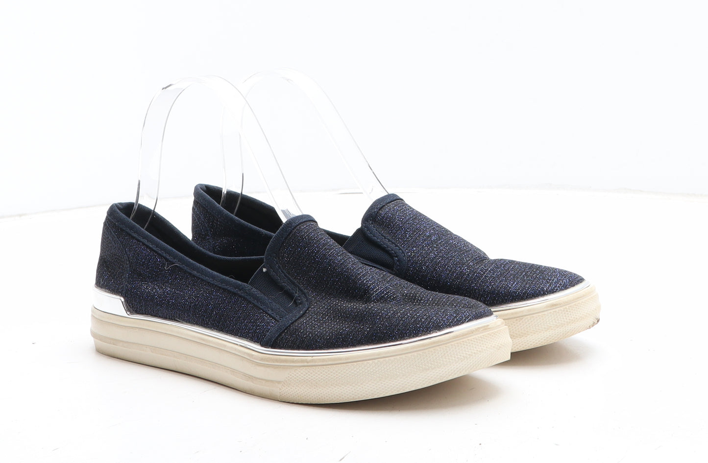 F&F Womens Blue Synthetic Trainer Casual UK