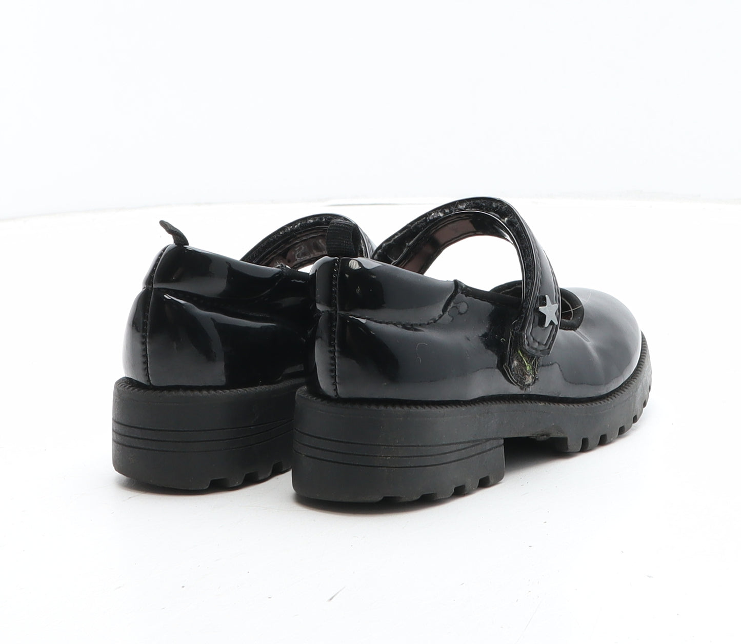 F&F Girls Black Synthetic Mary Jane Casual UK 9 - Star Detail