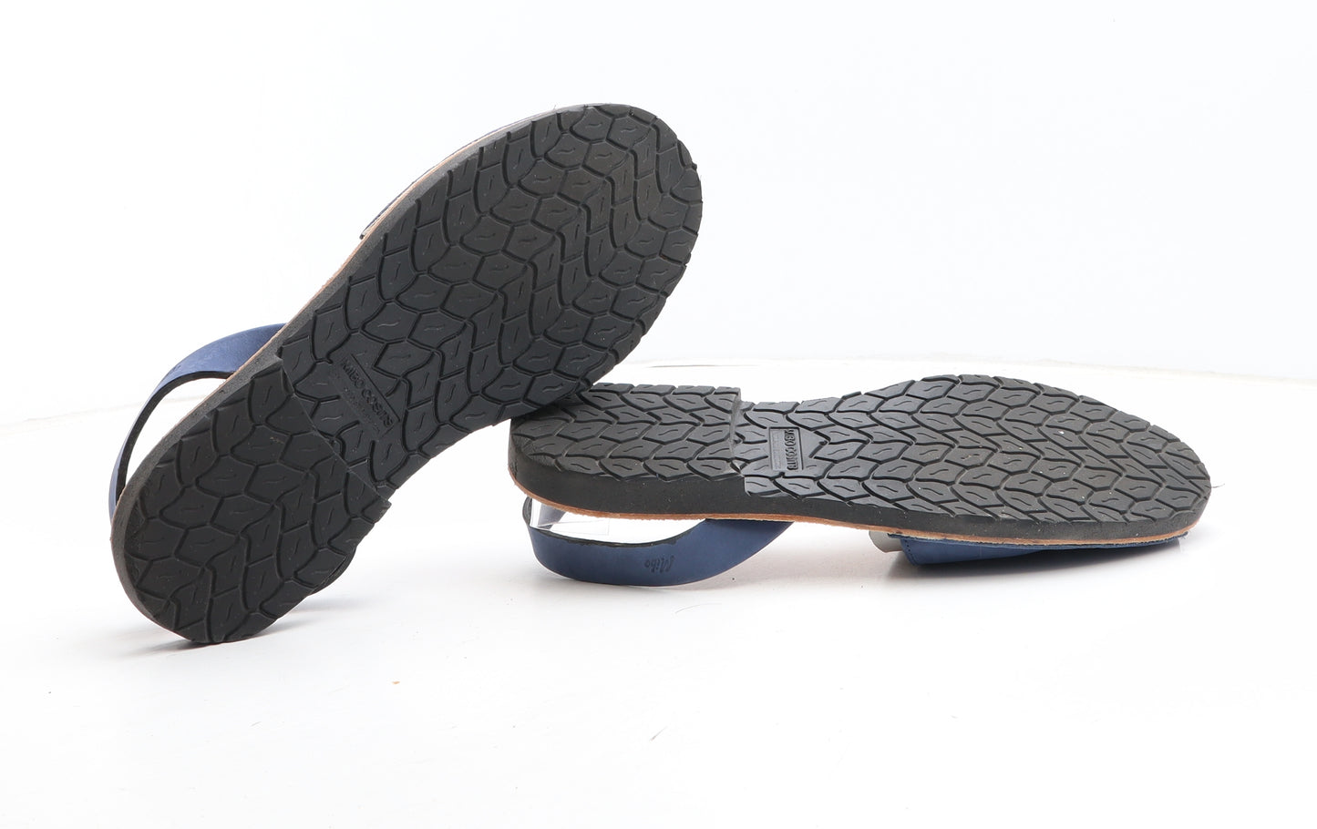 Mibo Womens Blue Leather Slingback Sandal UK