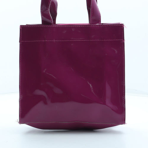 Preworn Womens Purple PVC Top Handle Bag Size Small