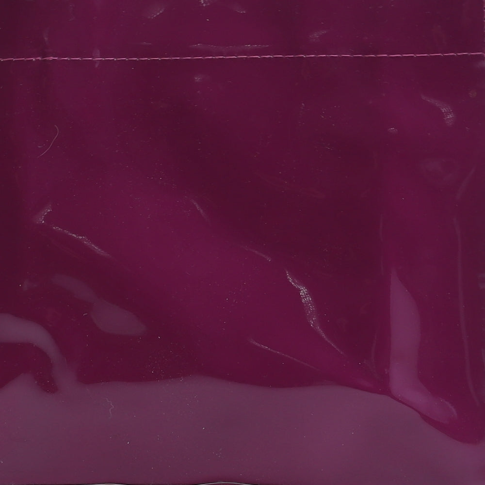 Preworn Womens Purple PVC Top Handle Bag Size Small