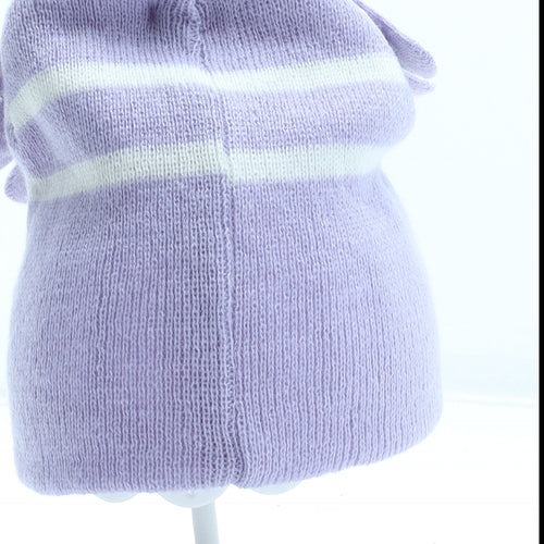 Up and Ready Girls Purple Acrylic Beanie One Size - Matching Gloves