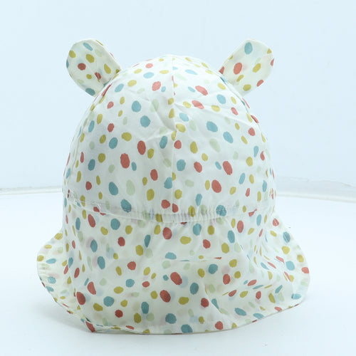 Primark Girls Multicoloured Polka Dot Cotton Sun Hat Size S - Size 6-12 months