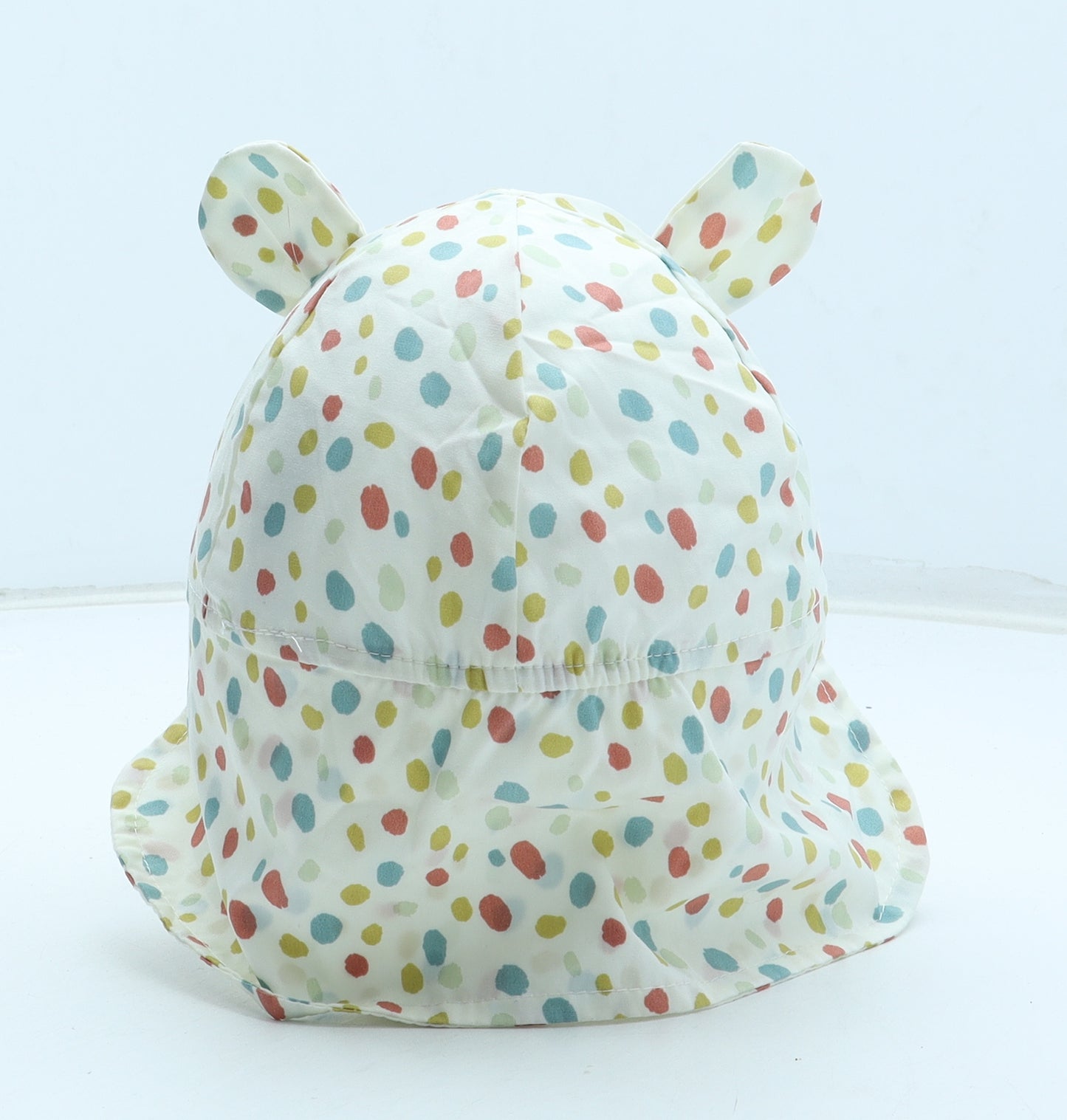 Primark Girls Multicoloured Polka Dot Cotton Sun Hat Size S - Size 6-12 months