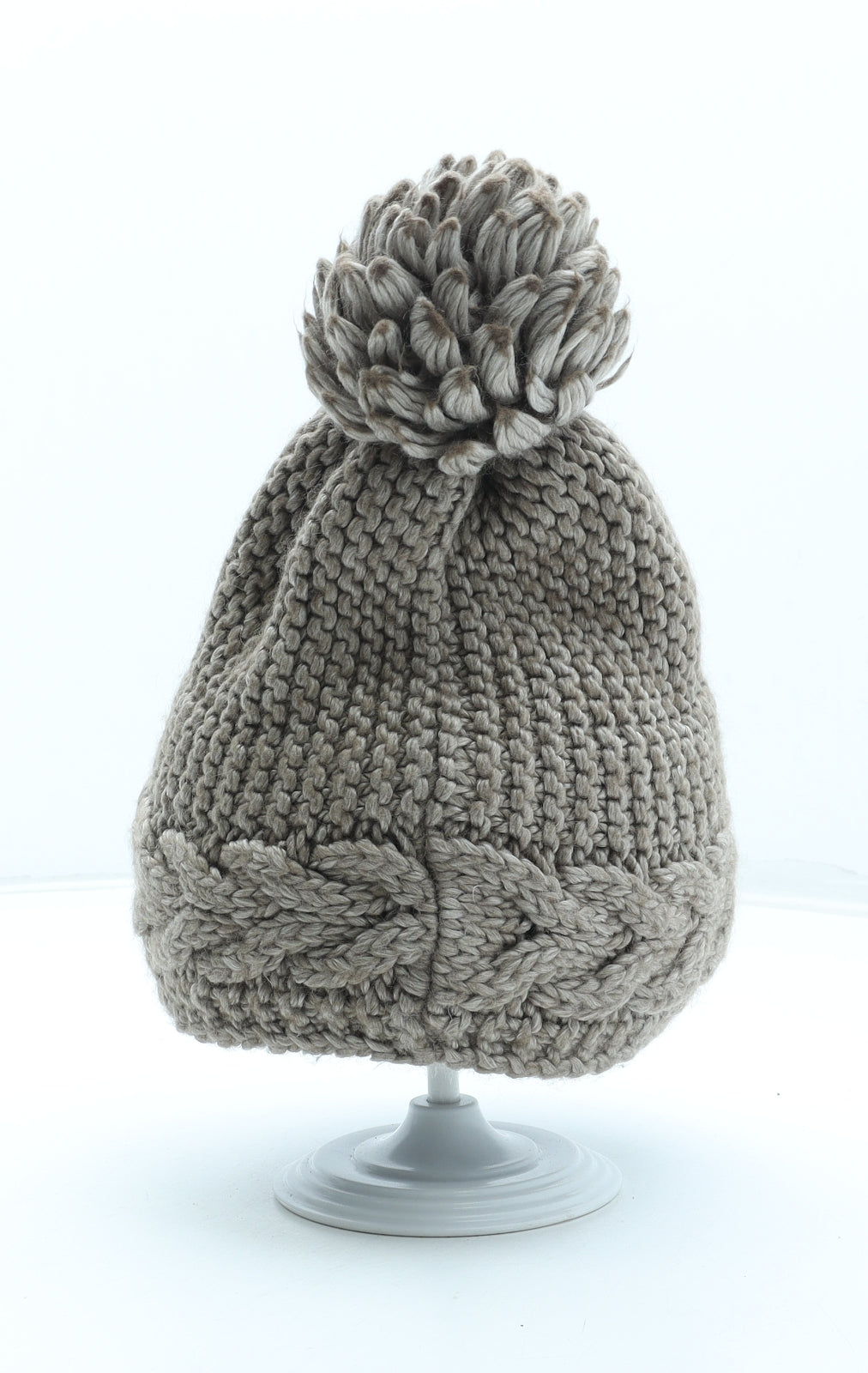 Capo Womens Brown Acrylic Bobble Hat One Size