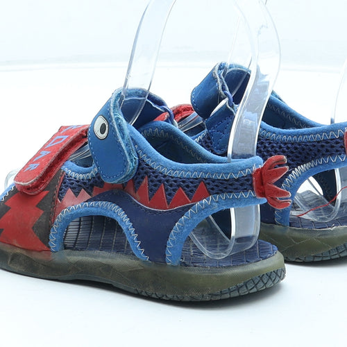 F&F Boys Blue Polyester Fisherman Sandal UK 9 27 - Dinosaur