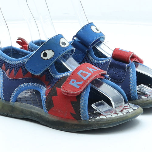 F&F Boys Blue Polyester Fisherman Sandal UK 9 27 - Dinosaur