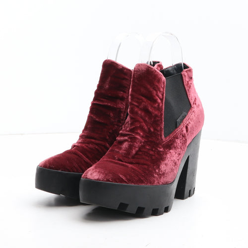 Calvin Klein Womens Purple Synthetic Chelsea Boot UK