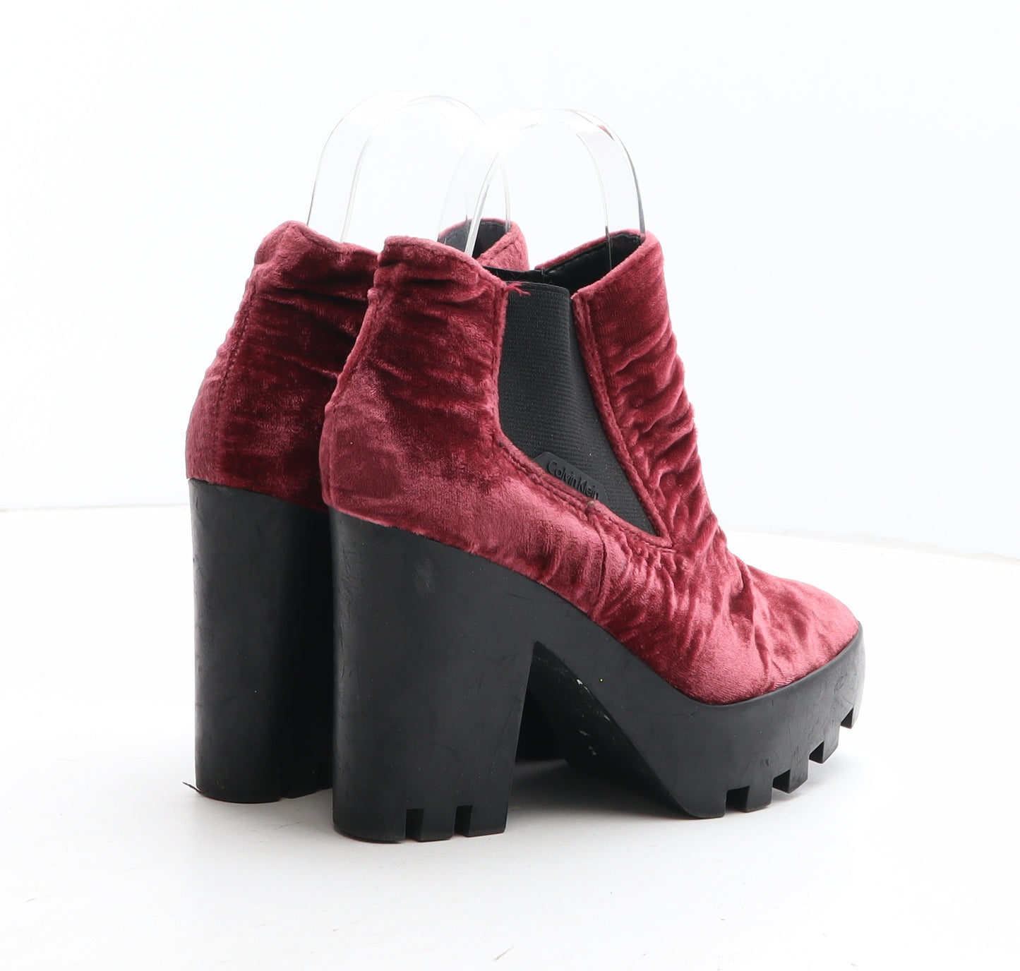 Calvin Klein Womens Purple Synthetic Chelsea Boot UK
