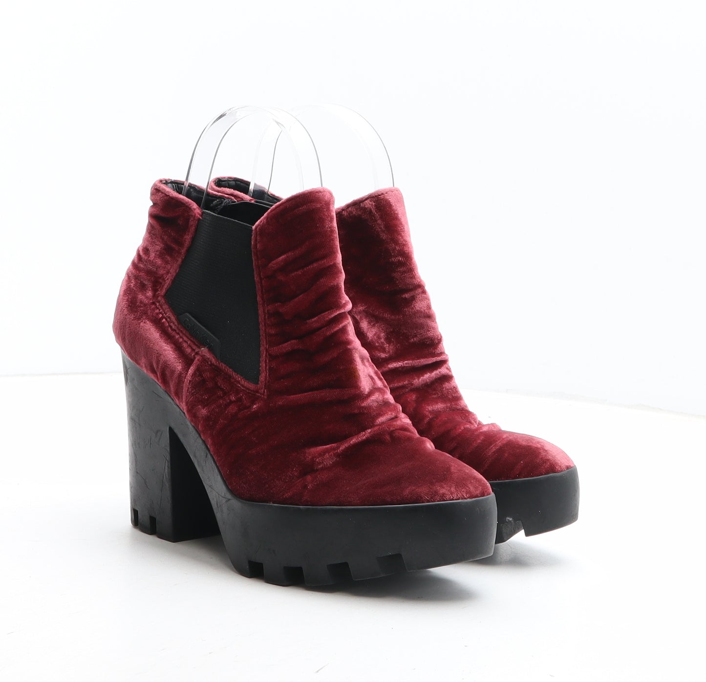 Calvin Klein Womens Purple Synthetic Chelsea Boot UK