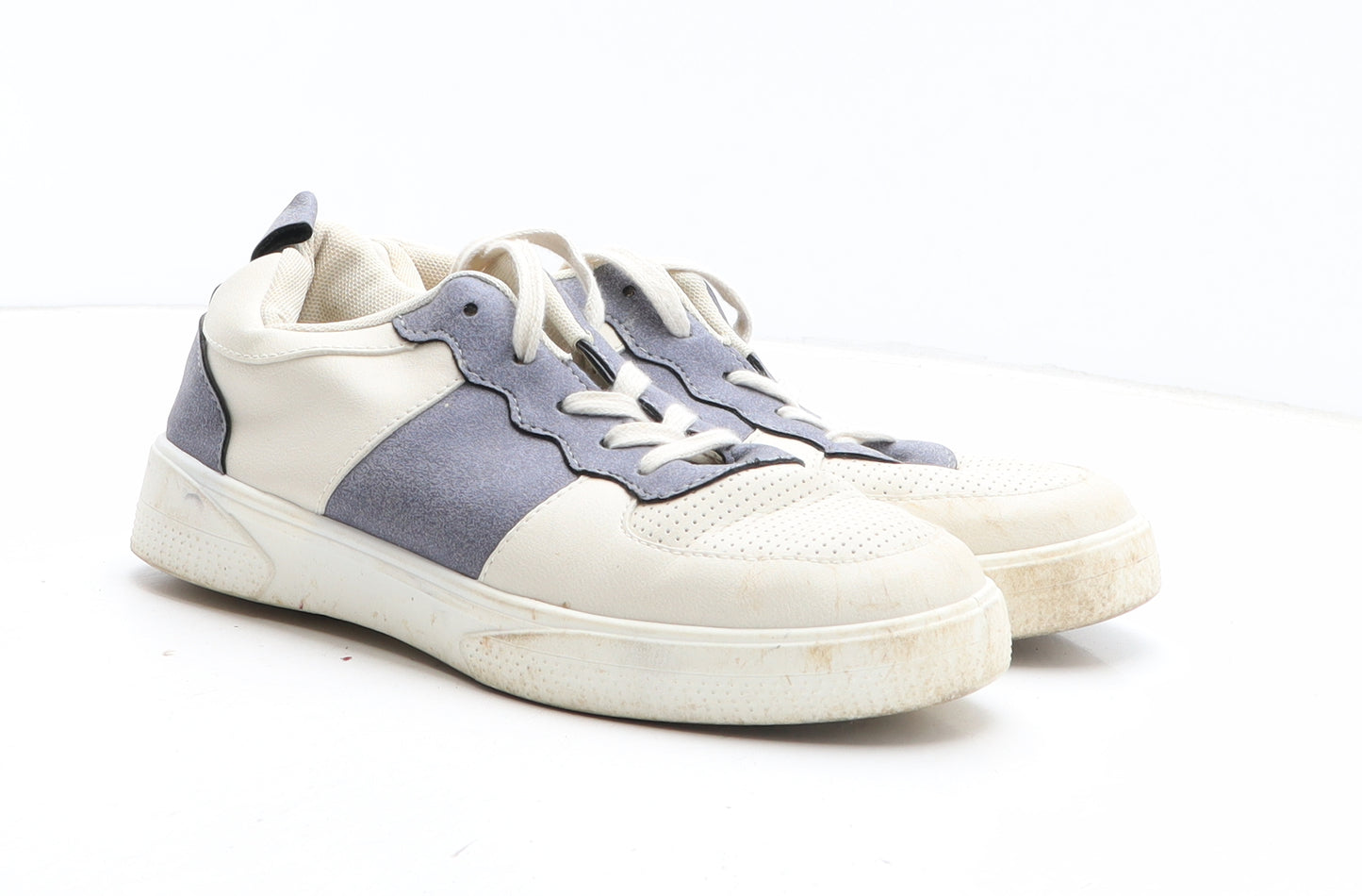 TU Womens White Colourblock Synthetic Trainer UK