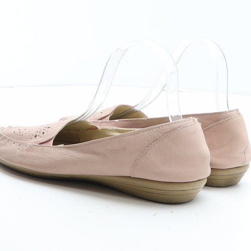 Preworn Womens Pink Geometric Synthetic Slip On Casual UK