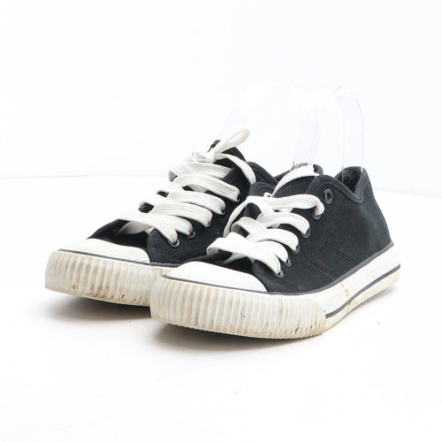 George Womens Black Fabric Trainer UK