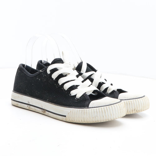 George Womens Black Fabric Trainer UK