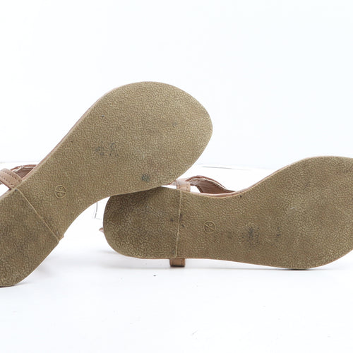 Primark Womens Brown Synthetic Thong Sandal UK