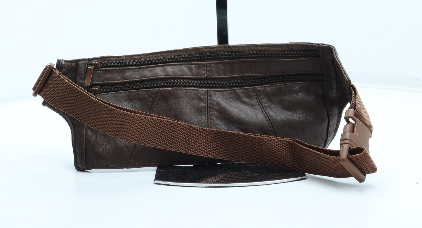 Preworn Womens Brown Leather Belt Bag & Waist Pack Size Small