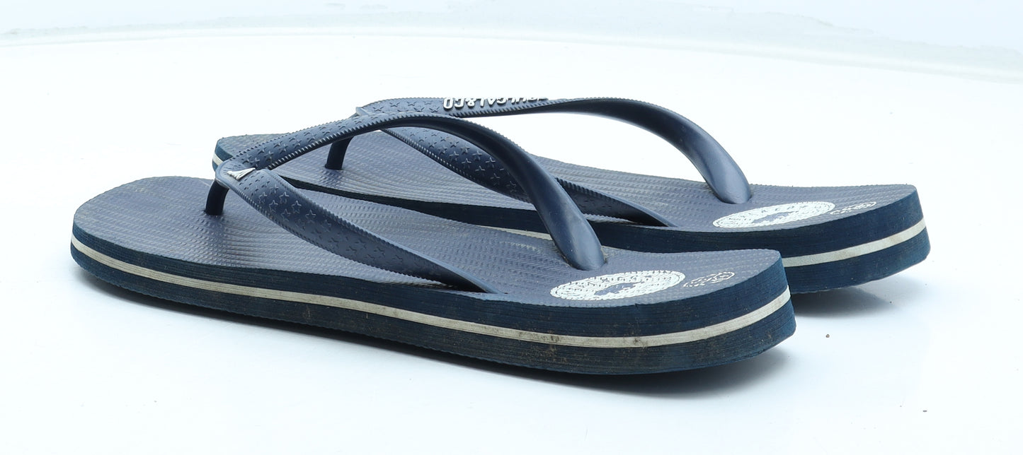 SoulCal&Co Mens Blue Rubber Thong Sandal UK 9 43