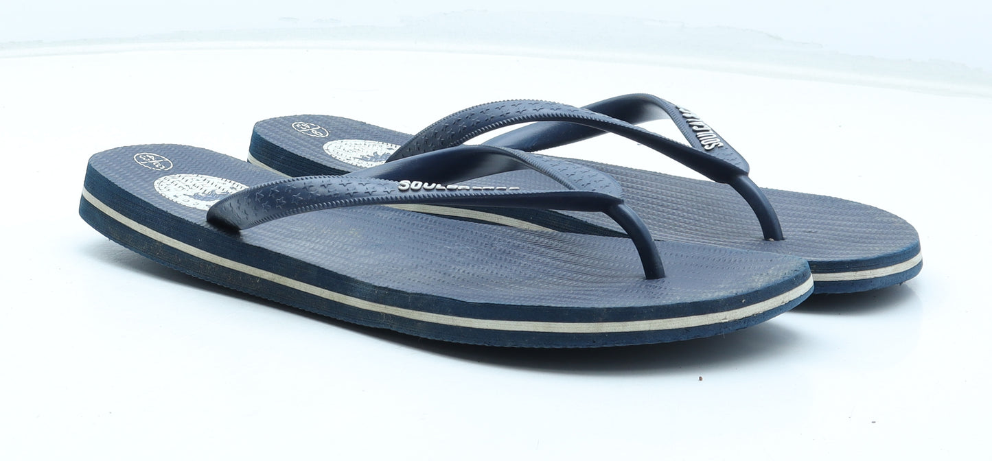SoulCal&Co Mens Blue Rubber Thong Sandal UK 9 43