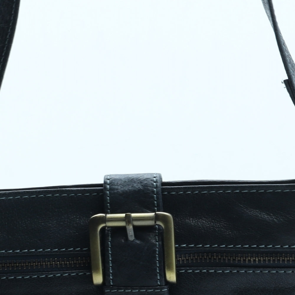 Preworn Womens Blue Leather Crossbody Size Small