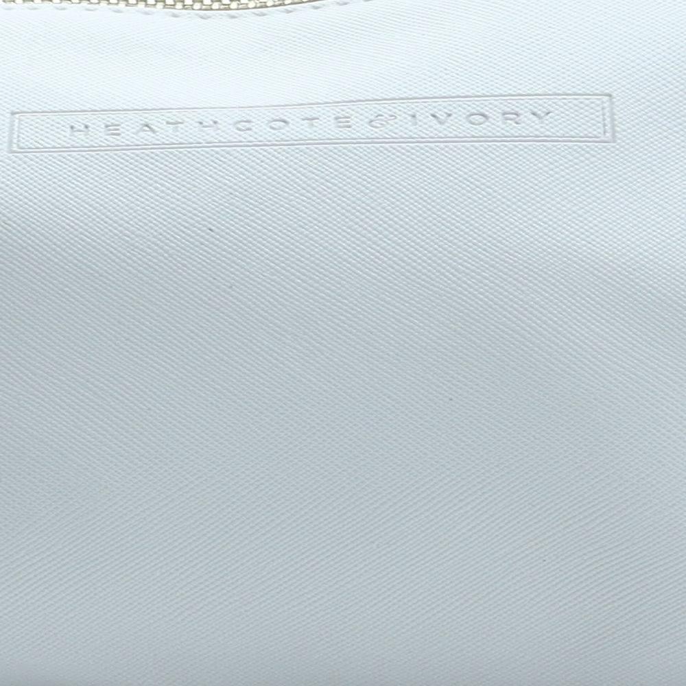 Heathcote & Ivory Womens White Floral Polyurethane Pouch Size Small - Travel Bag