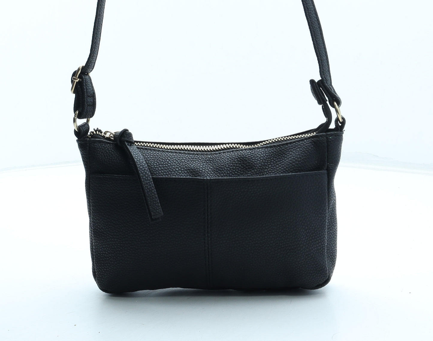 Preworn Womens Black Polyester Crossbody Size Small