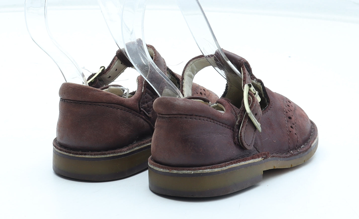 Clarks Girls Brown Leather Mary Jane Casual UK 6.5 23
