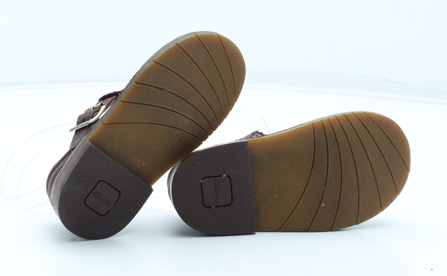 Clarks Girls Brown Leather Mary Jane Casual UK 6.5 23