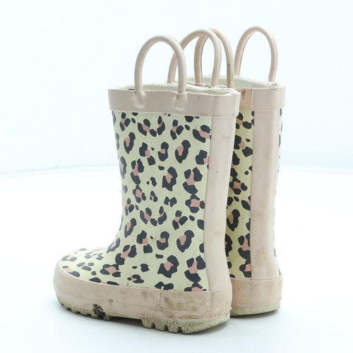 Primark Girls Multicoloured Animal Print Rubber Wellies Boot UK 5 22 - Leopard Pattern