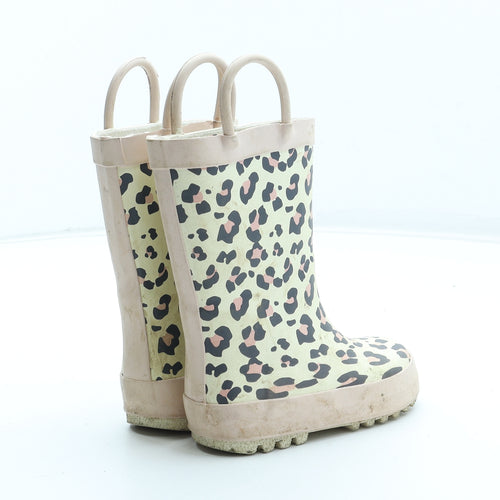 Primark Girls Multicoloured Animal Print Rubber Wellies Boot UK 5 22 - Leopard Pattern