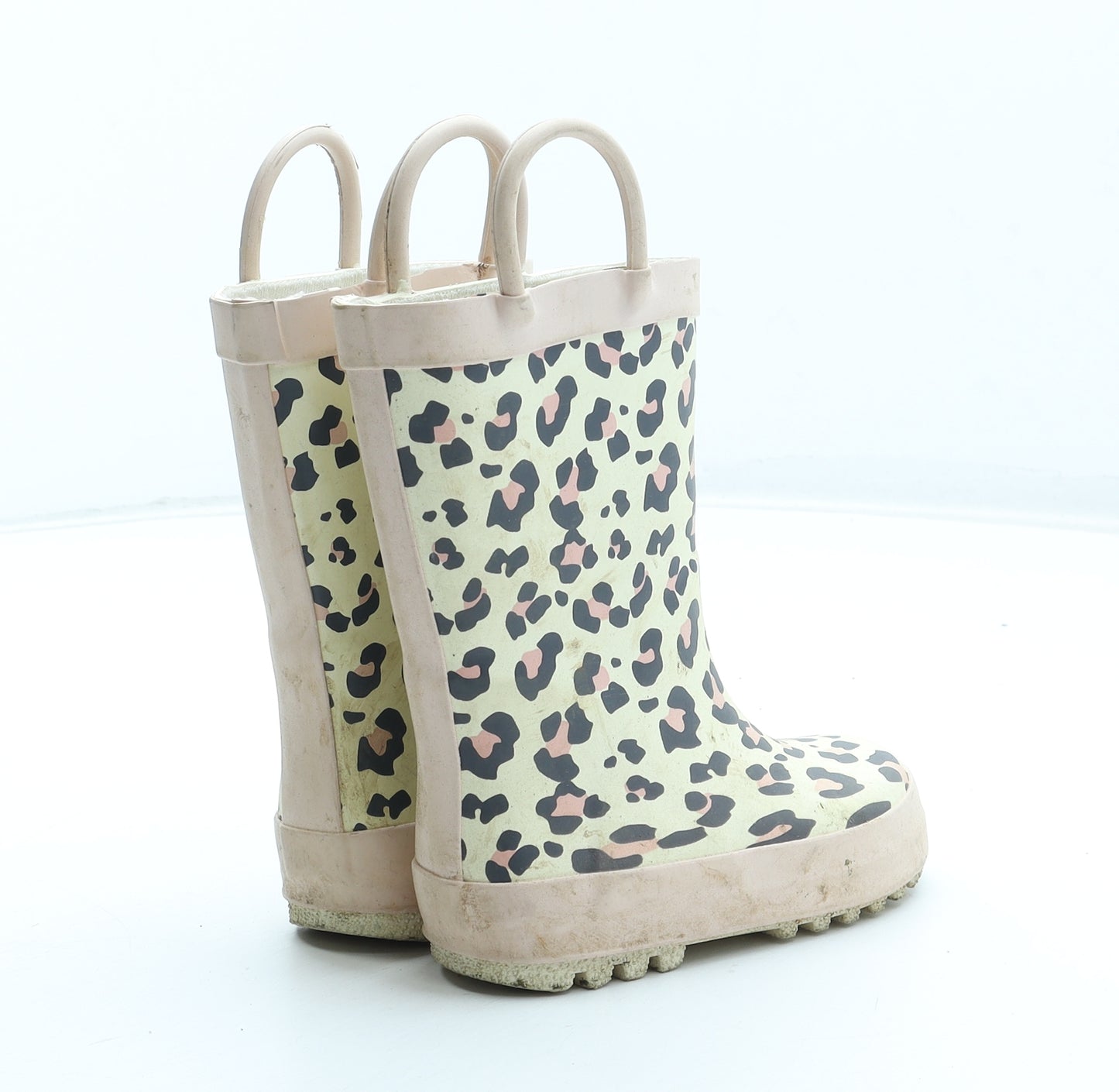 Primark Girls Multicoloured Animal Print Rubber Wellies Boot UK 5 22 - Leopard Pattern