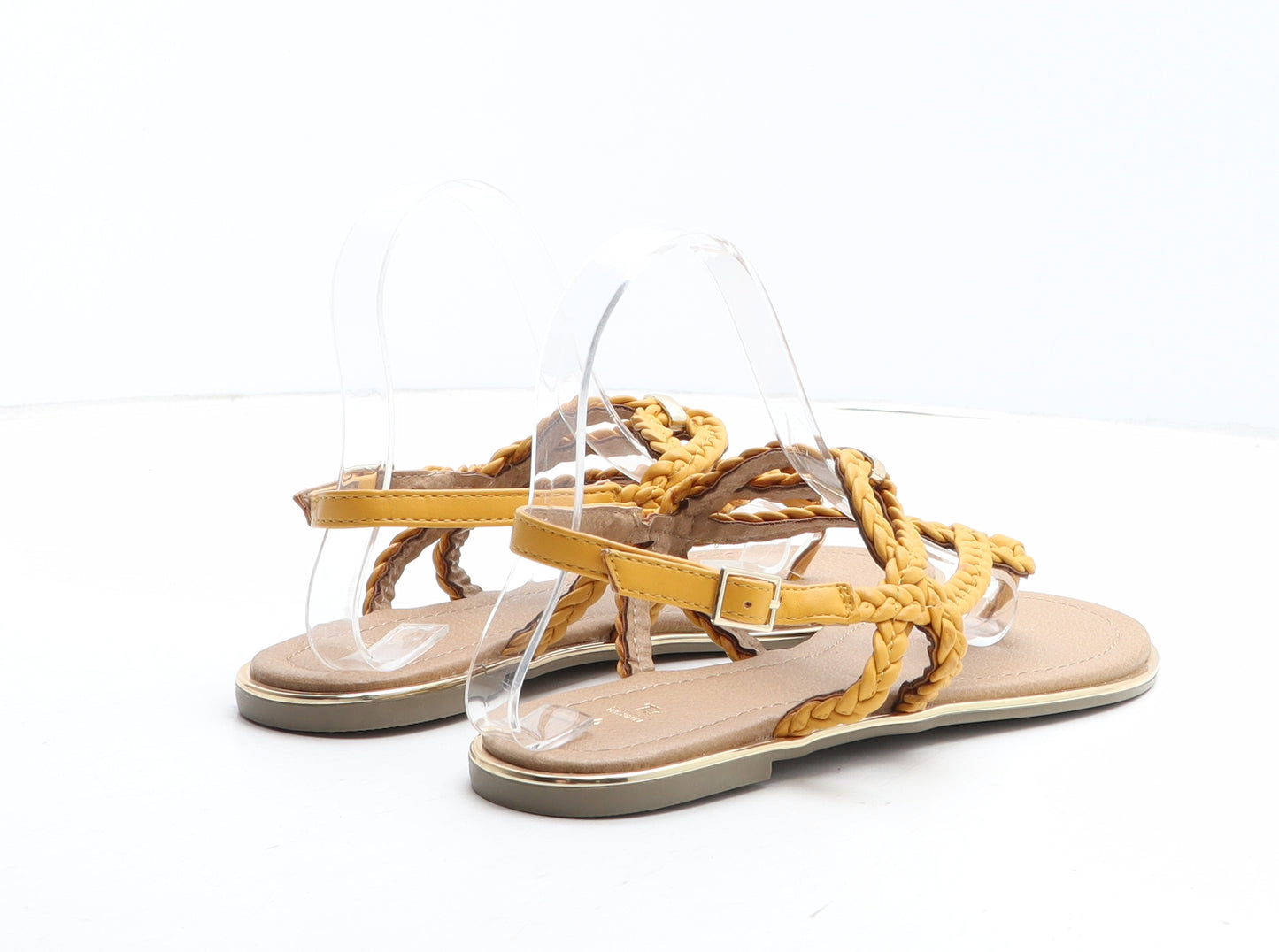 TU Womens Orange Synthetic Thong Sandal UK