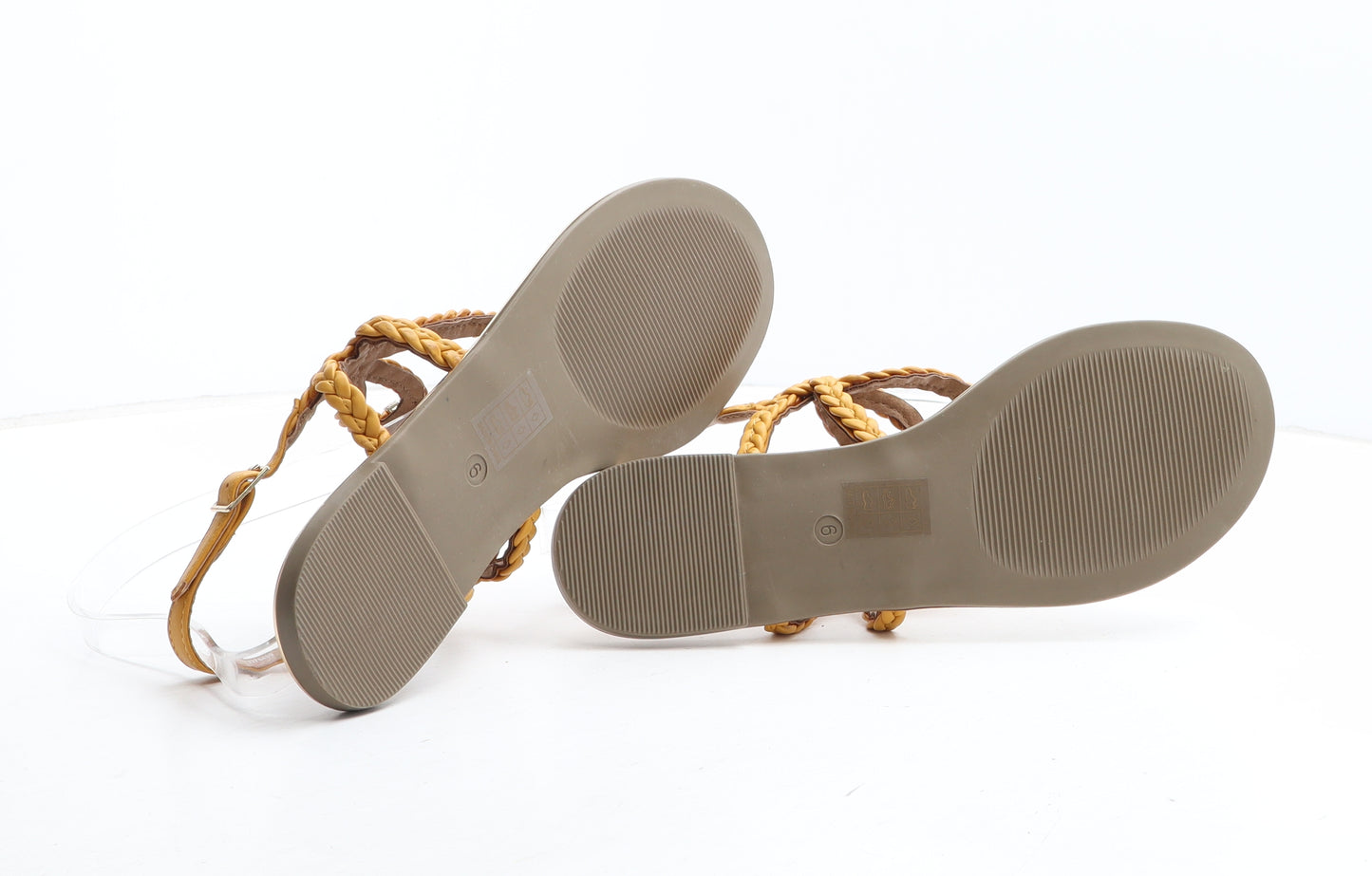 TU Womens Orange Synthetic Thong Sandal UK