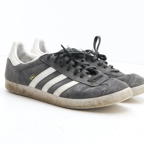 adidas Mens Grey Fabric Trainer UK 9.5 - Gazelle