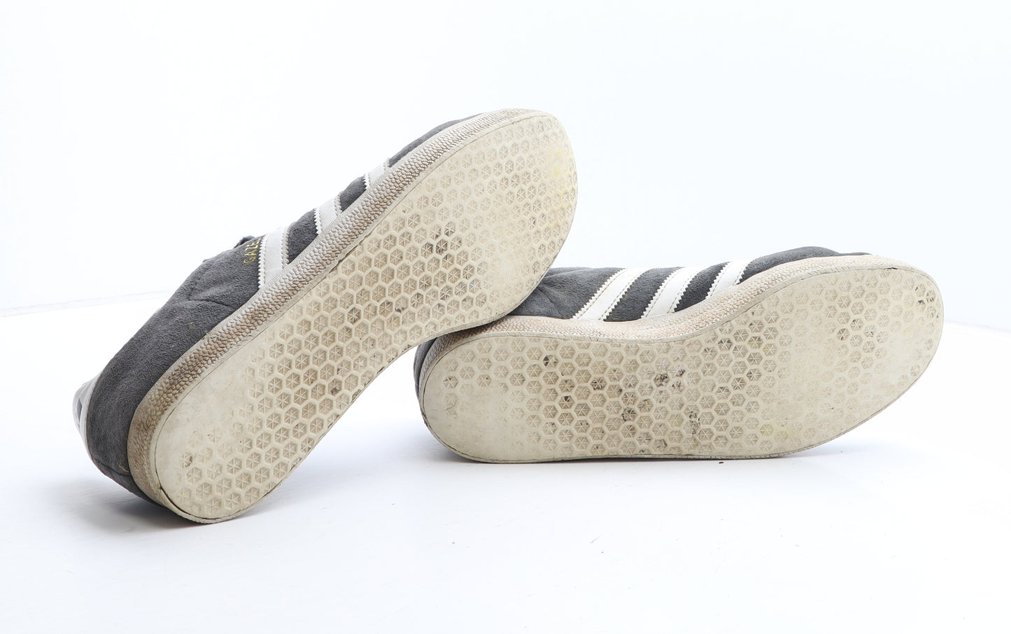 adidas Mens Grey Fabric Trainer UK 9.5 - Gazelle